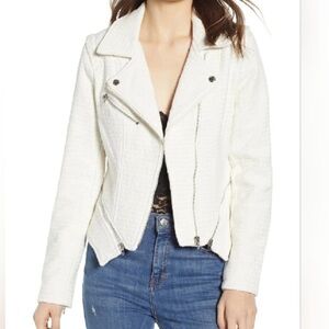 Women's Cream Biker Jacket